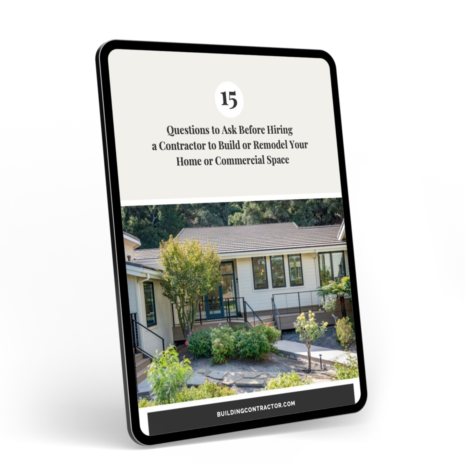 15 Questions to Ask Before Hiring a Contractor ipad mock up